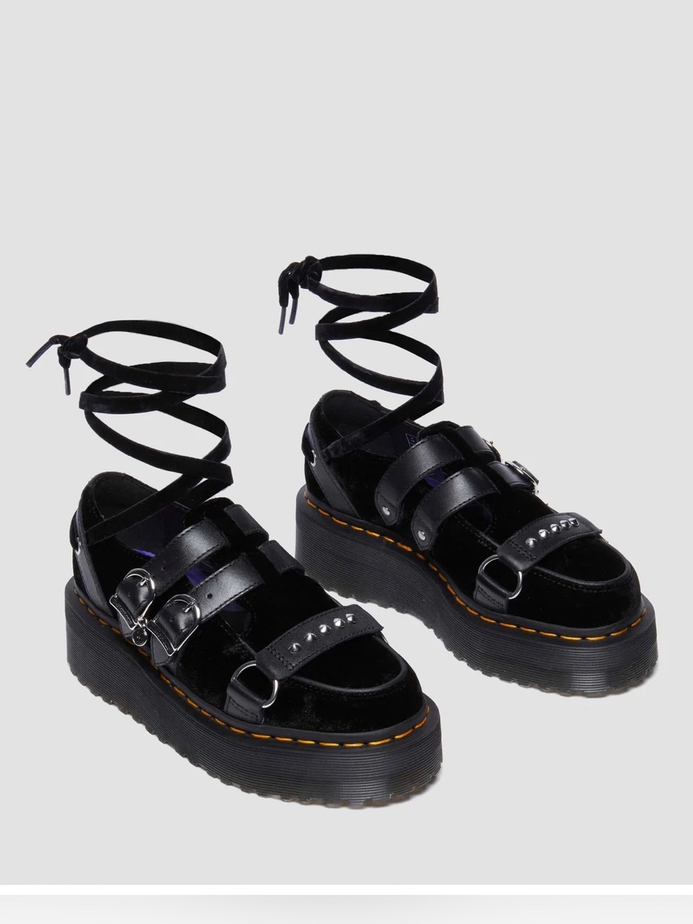 Dr. Martens Wednesday Ramsey Quad Wanama Shoes Leather Velvet Women’s Size 7